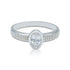 925 Sterling Silver Oval White Stone Rhodium Plated Bezel Setting Ring for Men
