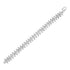 925 Sterling Silver Oxidised Embossed Flower Panel Bracelet for Women