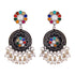 925 Sterling Silver Oxidized Navaratana Earring