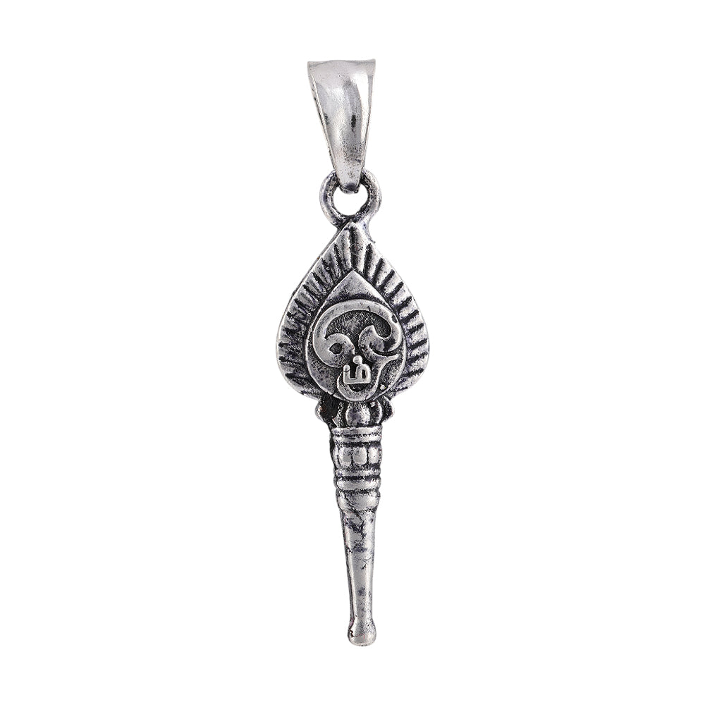 925 Sterling Silver Oxidized Om Vel Pendants for Men and Women