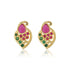 925 Sterling Silver Paisley Ruby Stone Earring for Women