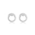925 Sterling Silver Pawfect Circle Cat Stud for Women