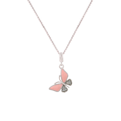 925 Sterling Silver Peach winged Pendant