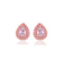 925 Sterling Silver Pear Shaped Centered White Stone Earrings For Women