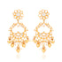 925 Sterling Silver Pearl Chandelier Gold plated Earrings