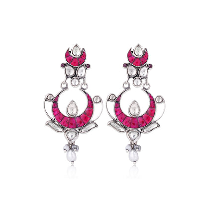925 Sterling Silver Pearl Layered Earrings for Women 