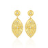 925 Sterling Silver Pearl Touched Golden Leaf  Earrings for women
