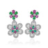 925 Sterling Silver Petal Bloom Motif Earrings for Women