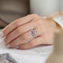 925 Sterling Silver Pink Bloom Bird Pearl Cluster Rings For Women