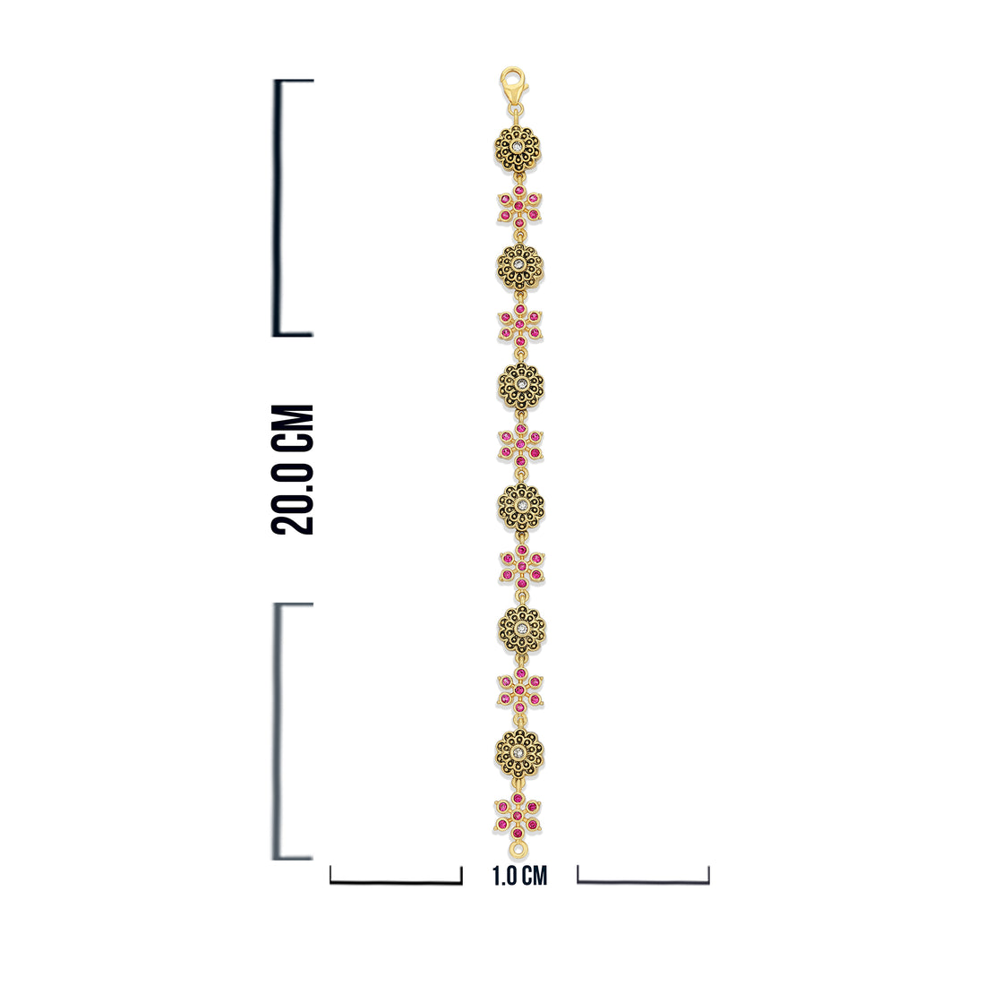 925 Sterling Silver Pink Blossom Filigree Bracelet for Women · Shopify