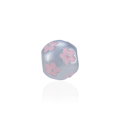 925 Sterling Silver Pink Petal Drift Charm  Pendant for Women