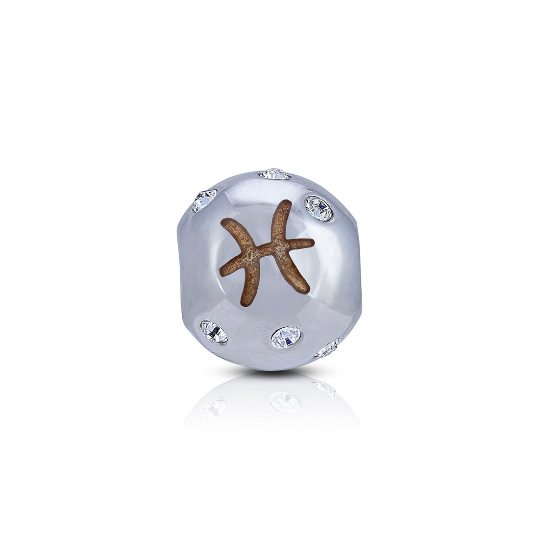 925 Sterling Silver Pisces Tranquil Tides Charm  Pendant for Women