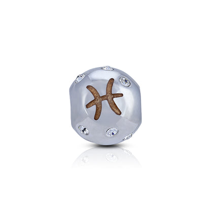 925 Sterling Silver Pisces Tranquil Tides Charm  Pendant for Women