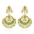 925 Sterling Silver Polki Chandbalis Gold Plated Earring