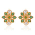925 Sterling Silver Polki Green Gold Plated Earring
