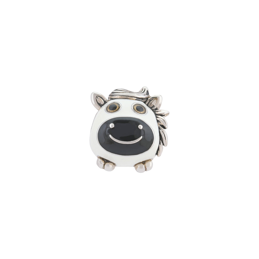 925 Sterling Silver Prancing Pony Joy Charm Pendant for Women