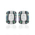 925 Sterling Silver Prism Glow Rectangular Rhodium Plated Earrings For Women