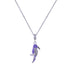 925 Sterling Silver Purple Honey Creeper Rhodium Plated Pendant For Kids