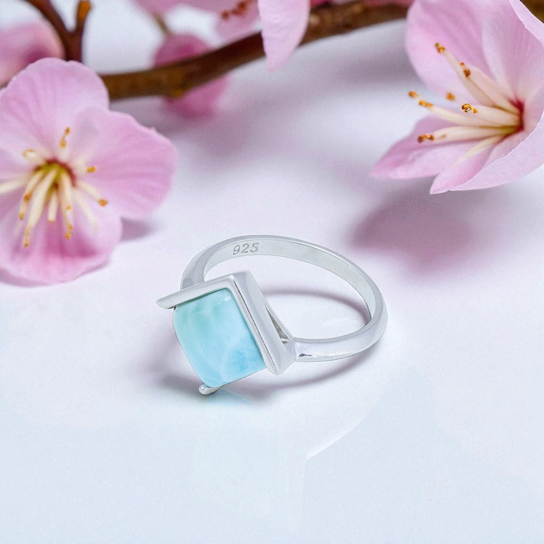 925 Sterling Silver Quadrant  Noir Ring For Women