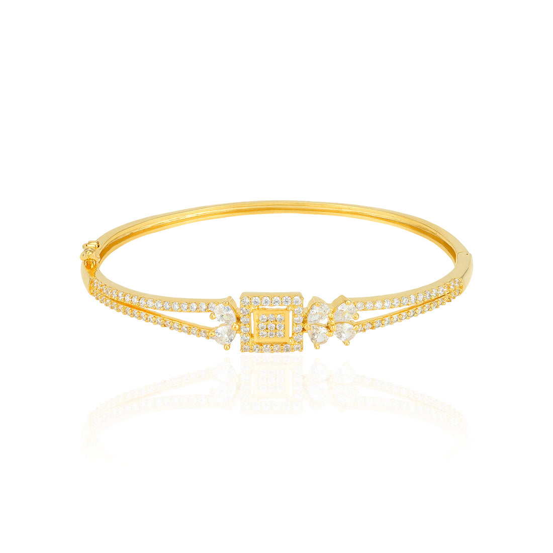 925 Sterling Silver Quadrate Shape centre kada For Women