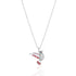 925 Sterling Silver Radiant Hummingbird Inspired Rhodium Plated Chain Pendant for Women