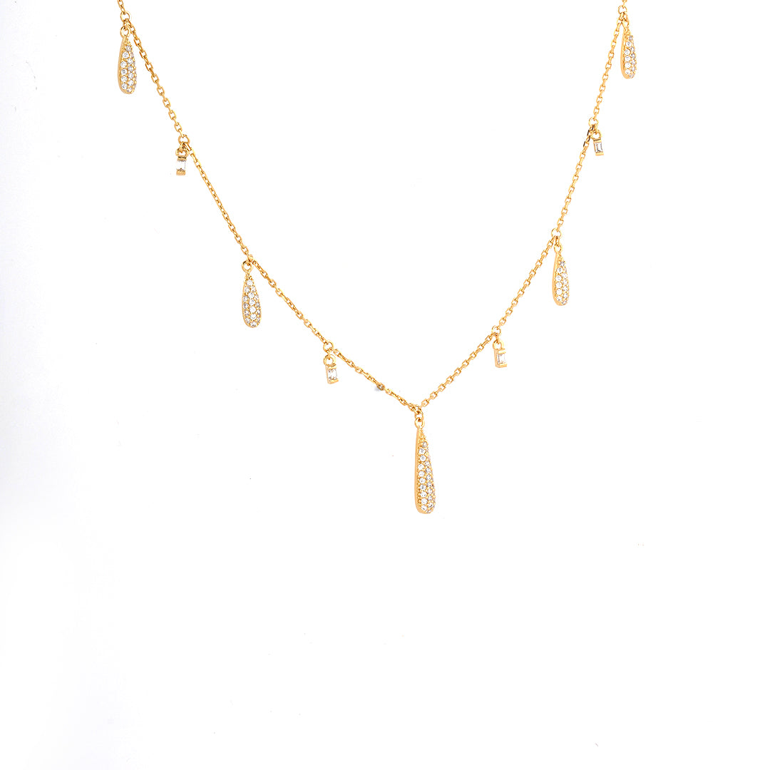 925 Sterling Silver Rain Drop Necklace Online 