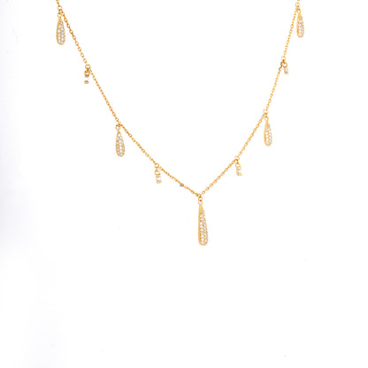 925 Sterling Silver Rain Drop Necklace Online 
