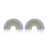 925 Sterling Silver Rainbow Rays Rhodium Plated Stud For Kids