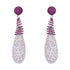 925 Sterling Silver Red Drizzle Earring