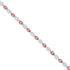 925 Sterling Silver Red Enamel Evil Eye Oval Charm Link Bracelet for Women