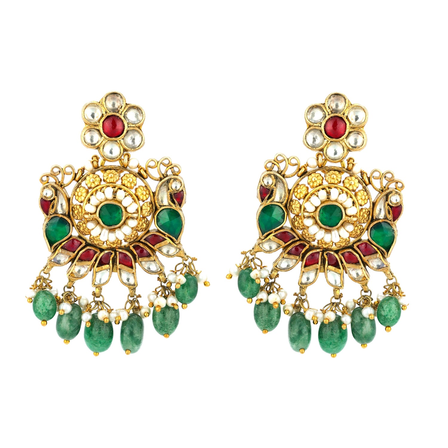 925 Sterling Silver Regal Chandbali Radiance Earrings for Women