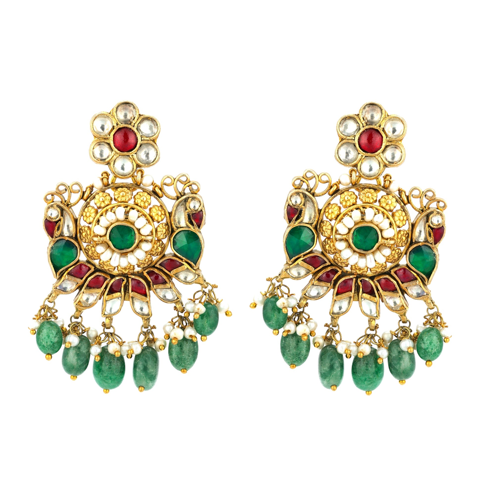 925 Sterling Silver Regal Chandbali Radiance Earrings for Women