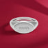 925 Sterling Silver Rhodium Oblong Plain Silver Ring