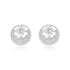 925 Sterling Silver Circle Centre Solitaire Stone Tiny Stones  Encircling Earrings For Women