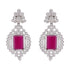 925 Sterling Silver Rhodium Crimson Earring