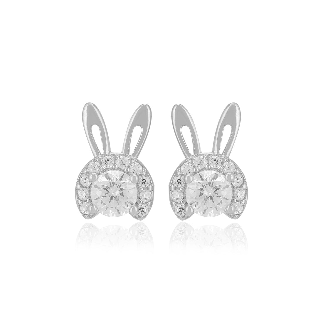 925 Sterling Silver Cute Bunny Earrings For Women 
