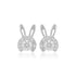 925 Sterling Silver Cute Bunny Earrings For Women 
