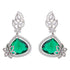 925 Sterling Silver Rhodium Green Earring