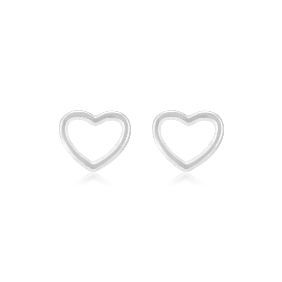 925 Sterling Silver Outline Heart Earrings For Women