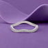 925 Sterling Silver Rhodium Plated Wave Stoned Ring