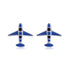 925 Sterling Silver Rhodium Plated Blue Aero Stud For Kids