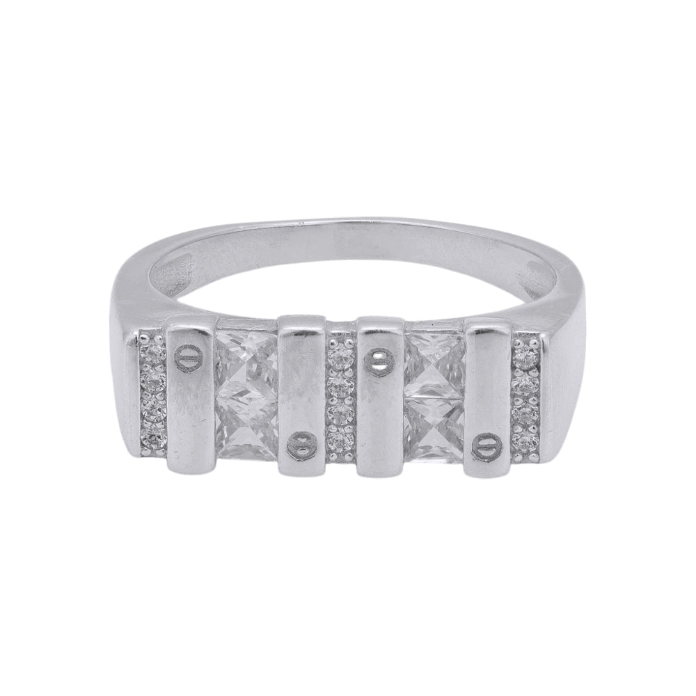 925 Sterling Silver Rhodium Plated Bold Statement Rings for Men