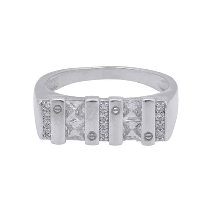 925 Sterling Silver Rhodium Plated Bold Statement Rings for Men