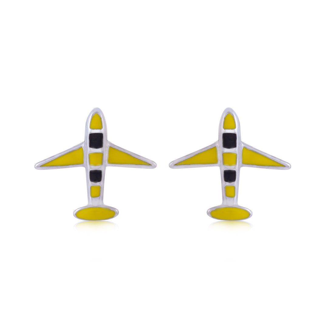 925 Sterling Silver Rhodium Plated Cloudrider Stud For Kids