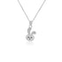 925 Sterling Silver Rhodium Plated Cute Bunny Face Pendant For Kids