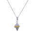 925 Sterling Silver Rhodium Plated Frosty Cone Pendant For Kids