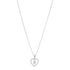 925 Sterling Silver Rhodium Plated Initial B Heart Pendant Chain For Women