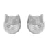 925 Sterling Silver Rhodium Plated Kitty Meow Stud For Kids