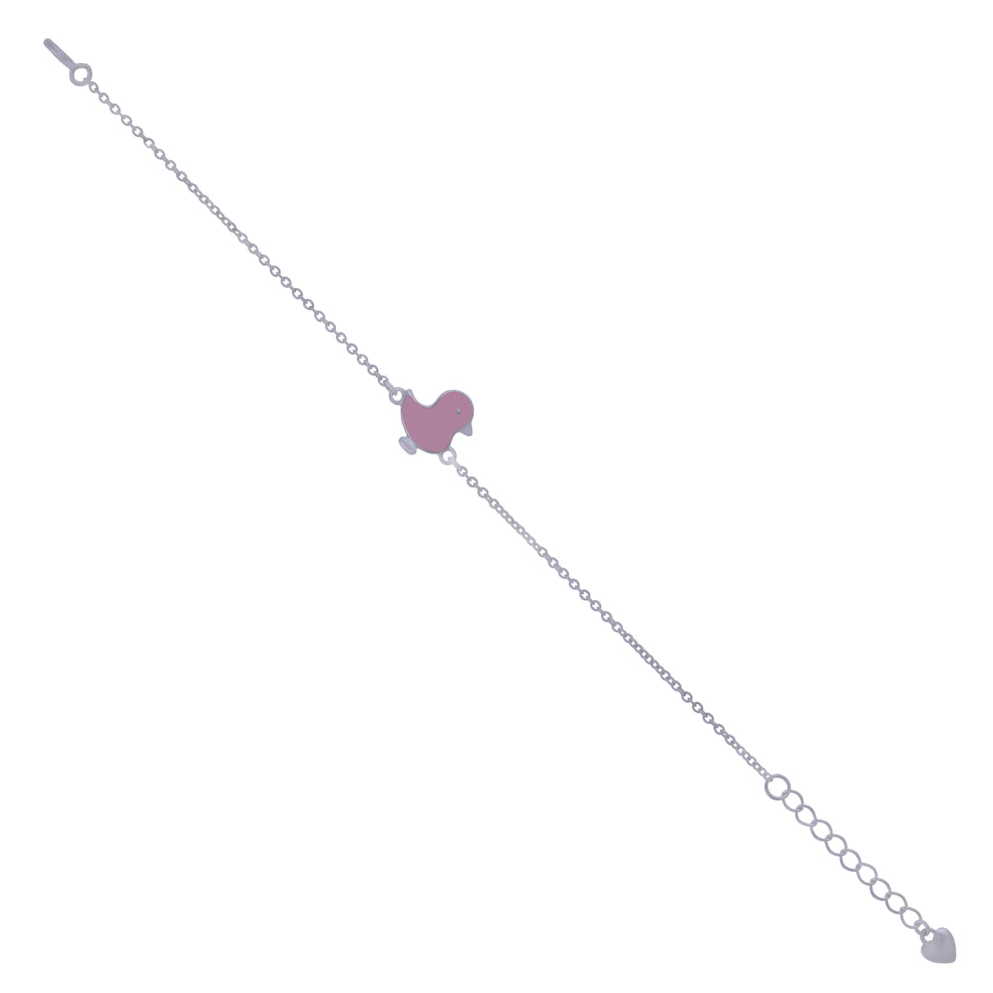 925 Sterling Silver Rhodium Plated Little Blush Wing Bracelet For Kids