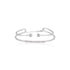 925 Sterling Silver Rhodium Plated Modern Cuff Lock Chain Bracelet For Women